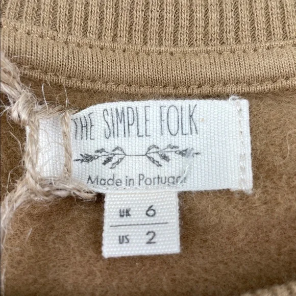 NEW The Simple Folk 2 Organic Cotton Stretch The Oversized Sweater Dress - Picture 6 of 10